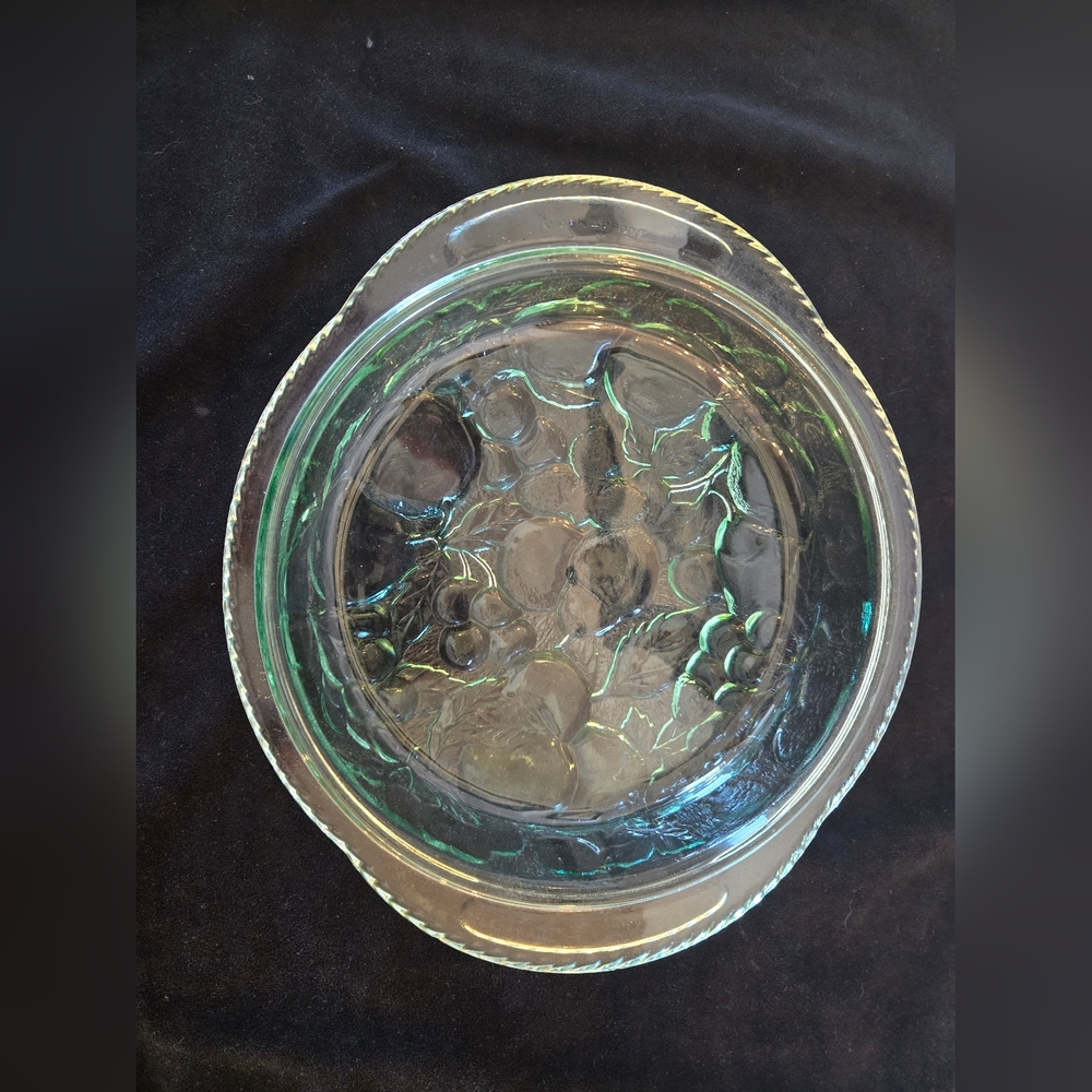 Vintage Libbey Green Oven Safe Pie Dish, 10"